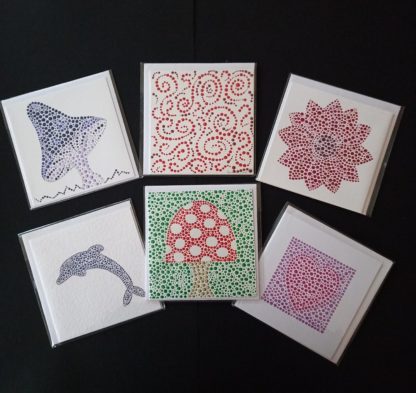 Dottyart blank greetings cards.
