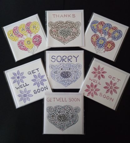 Dottyart thankyou and get well soon cards.